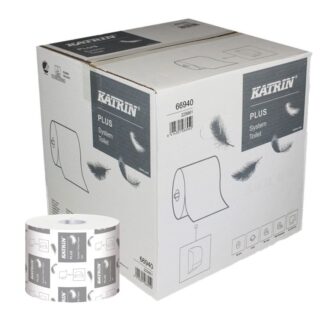 Toilettenpapier Katrin Plus System, 2-lagig, weiß, Zellstoff, 800 Blatt, 36 Rollen