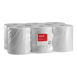 Handtuchrolle Katrin Centerfeed M 300, 1-lagig, naturweiß, Recyclingpapier (RC), 17,8 breit, 300 m, unperforiert