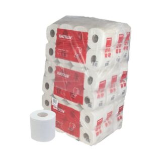 Toilettenpapier Katrin 250, 3-lagig, weiß, Recyclingpapier (RC), 250 Blatt, 9×8=72 Rollen