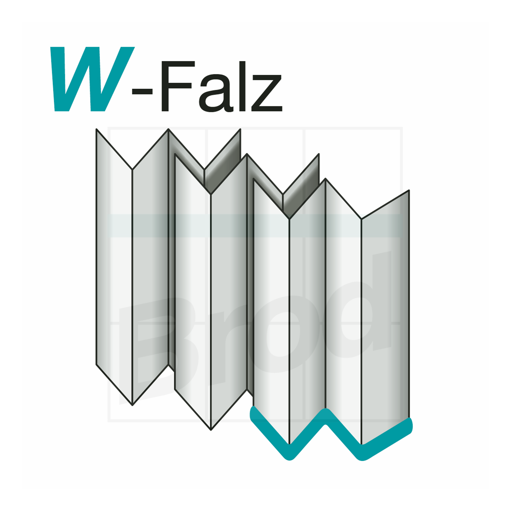W-Falz weiß mit Wasserzeichen