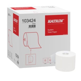 Toilettenpapier Katrin System, 2-lagig, weiß, Zellstoff/RC-Mix, 800 Blatt, 36 Rollen