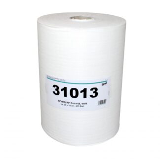 NOWOLIN® Extra 65, Universaltücher mit Textilcharakter, 400 Blatt, Lochstruktur, weiß, Viskose, 38×38 cm, 1 Rolle