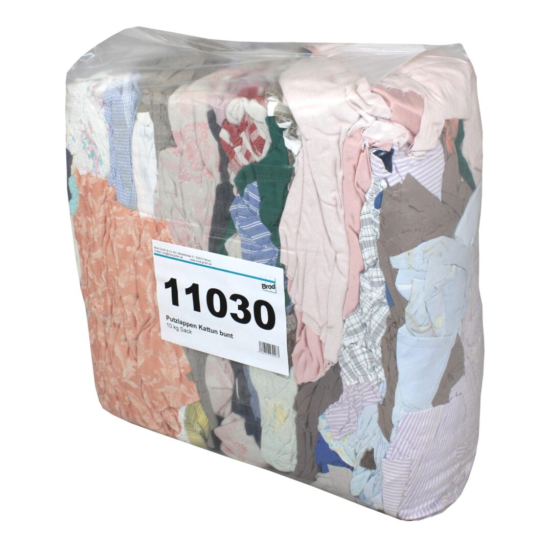 Kattun-Putzlappen, bunt, Baumwolle-Polyester, 10 kg – Bild 2