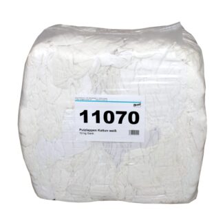 Kattun-Putzlappen, weiß, Baumwolle-Polyester, 10 kg