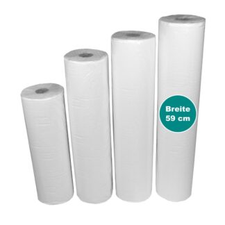 Ärzterollen/Ärztekrepp, hochweiß, 2-lagig, Zellstoff, perforiert, 59×37 cm, 135 Abrisse, 50 m, 9 Rollen