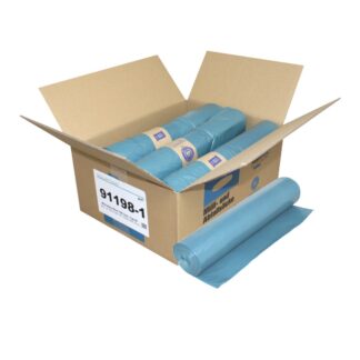 Müllsäcke Brod, blau, 120 Liter, LDPE-REG, 700×1100 mm, Typ 60, 23 µ, 10 Rollen a 25 Stück im Karton