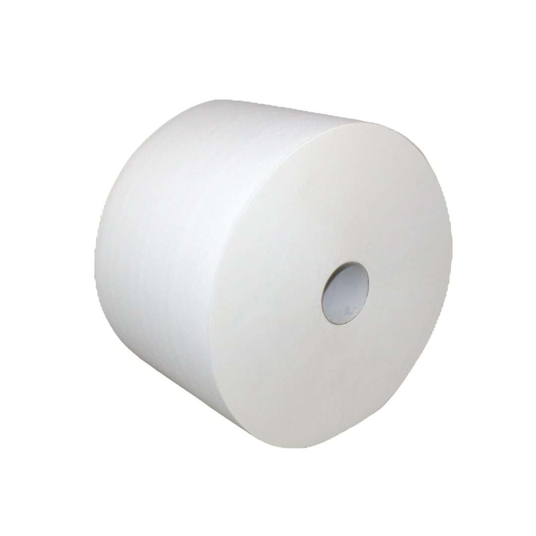 Putztuchrolle Brod 1500, 2-lagig, weiß, Zellstoff, ca. 24×34 cm, 510 m, perforiert, 2 Rollen – Bild 6