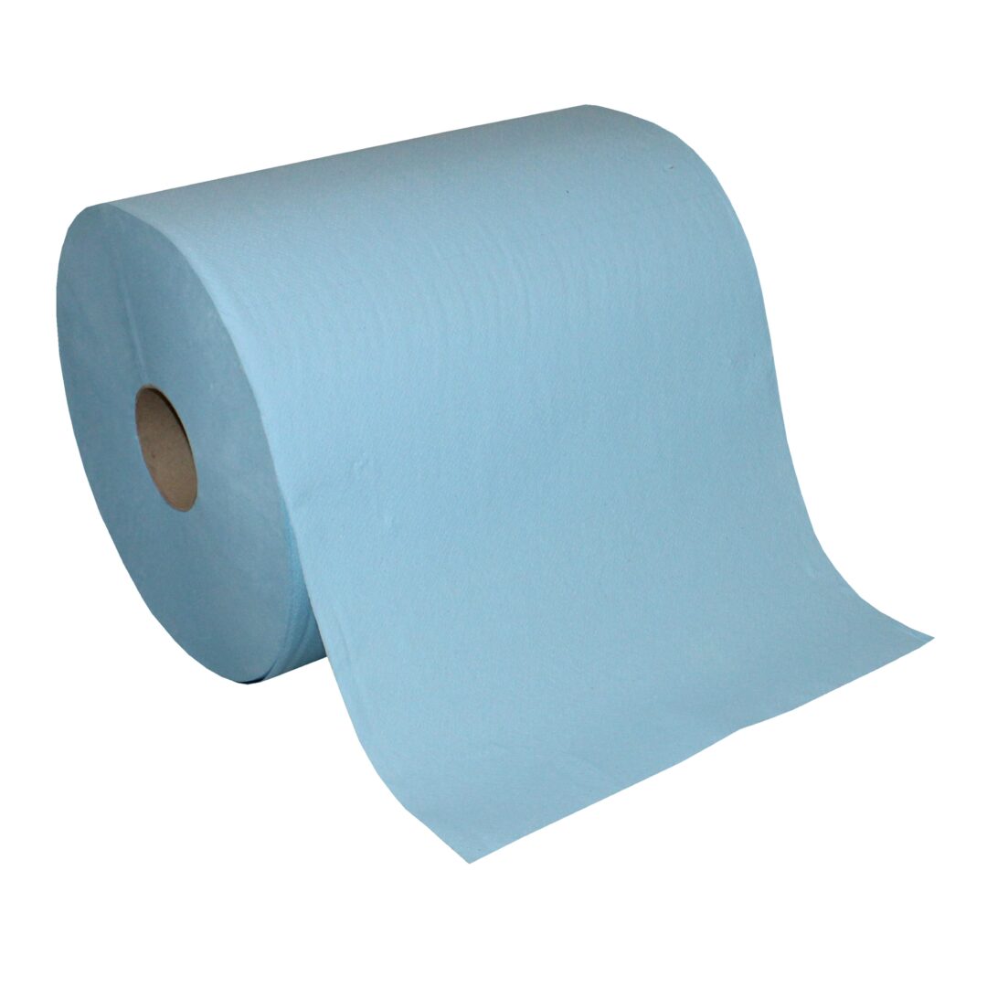 Putztuchrolle Lucart Skytech 2.1000 XL, 1000 Blatt, 2-lagig, blau, Recyclingpapier (RC), 36×36 cm, 360 m, perforiert, 2 Rollen – Bild 6