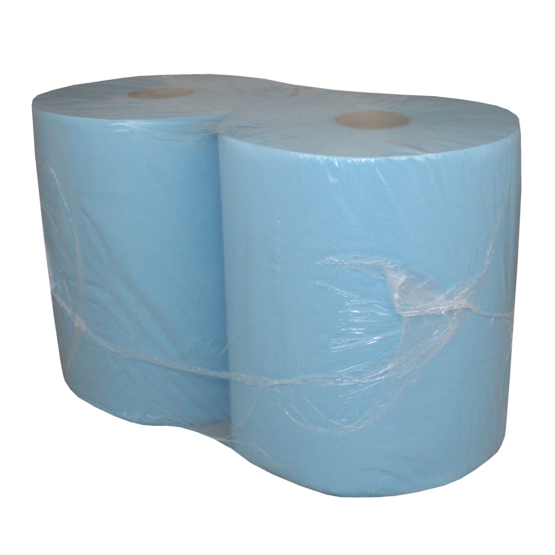 Putztuchrolle Lucart Skytech 2.1000 XL, 1000 Blatt, 2-lagig, blau, Recyclingpapier (RC), 36×36 cm, 360 m, perforiert, 2 Rollen – Bild 3