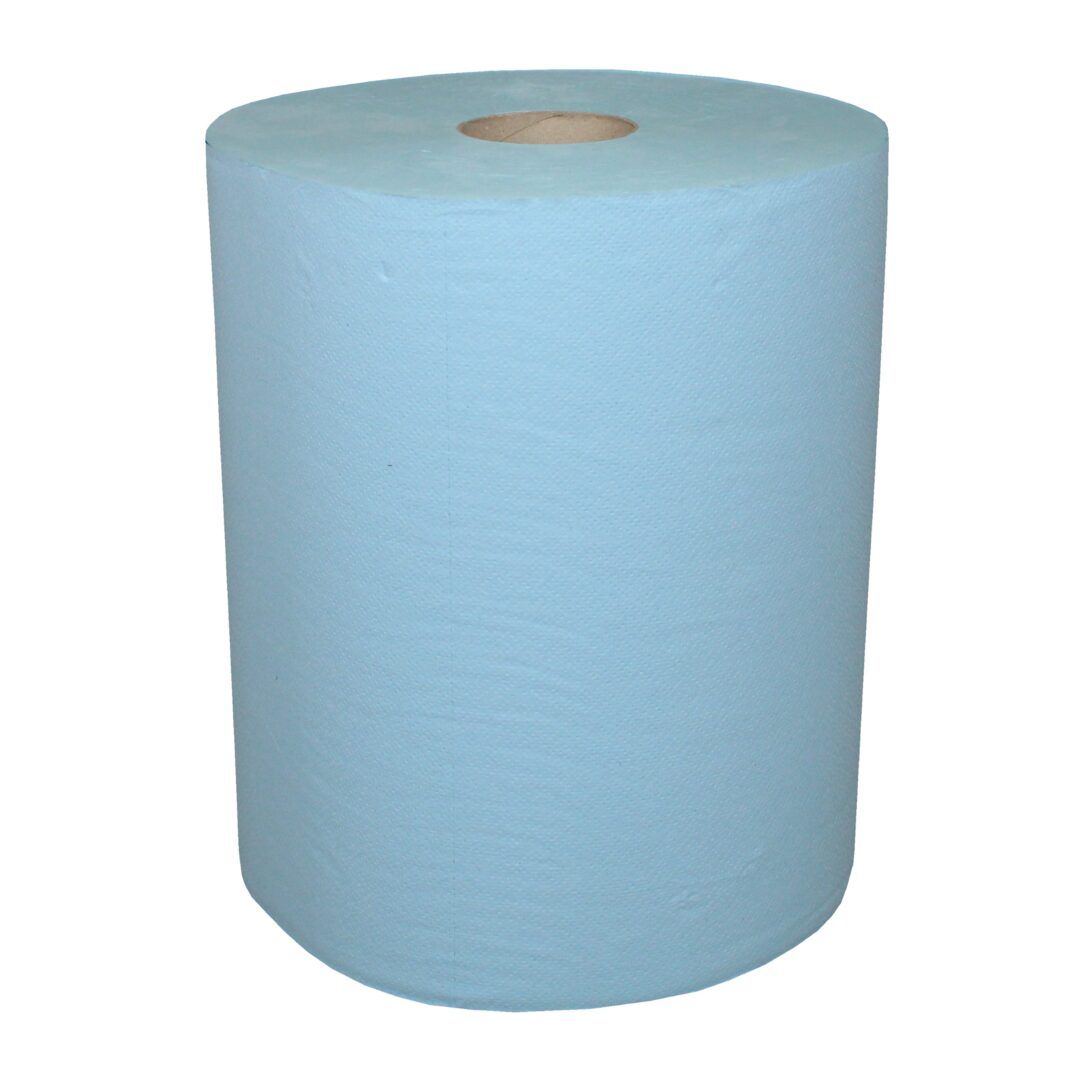 Putztuchrolle Lucart Skytech 2.1000 XL, 1000 Blatt, 2-lagig, blau, Recyclingpapier (RC), 36×36 cm, 360 m, perforiert, 2 Rollen – Bild 4