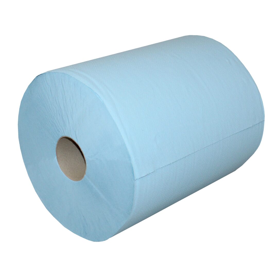 Putztuchrolle Lucart Skytech 2.1000 XL, 1000 Blatt, 2-lagig, blau, Recyclingpapier (RC), 36×36 cm, 360 m, perforiert, 2 Rollen – Bild 5