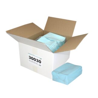 Spunlace Universal-Wischtücher, 500 Tücher, blau, glatte Oberfläche, Zellstoff/Polyester, 30×38 cm, 10×50=500 Tücher