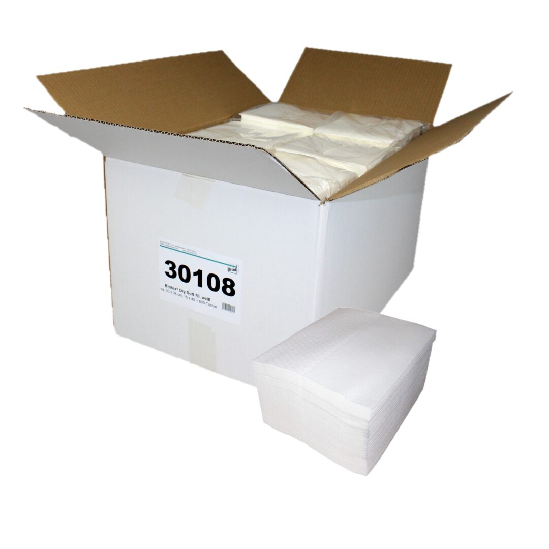 Brotex® Dry Soft 70, 600 Tücher, Airlaid Wischtücher, einseitig geprägt, 30×34 cm 600 Tücher im Karton