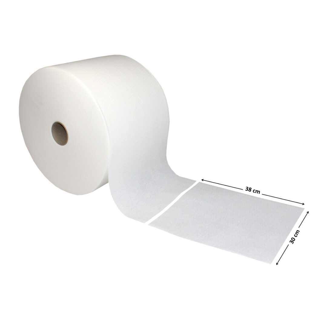 Brotex® Dry Soft 70, Airlaid Wischtuchrolle, Textilcharakter, 700 Blatt, einseitig geprägt, weiß, Zellstoff, 30×38 cm, 700 Blatt – Bild 3