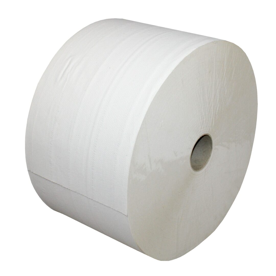 Putztuchrolle Brod 2500, 2191 Blatt, 2-lagig, weiß, Recyclingpapier (RC), 21,5×35 cm, perforiert, 767 m, perforiert, Rolle – Bild 4