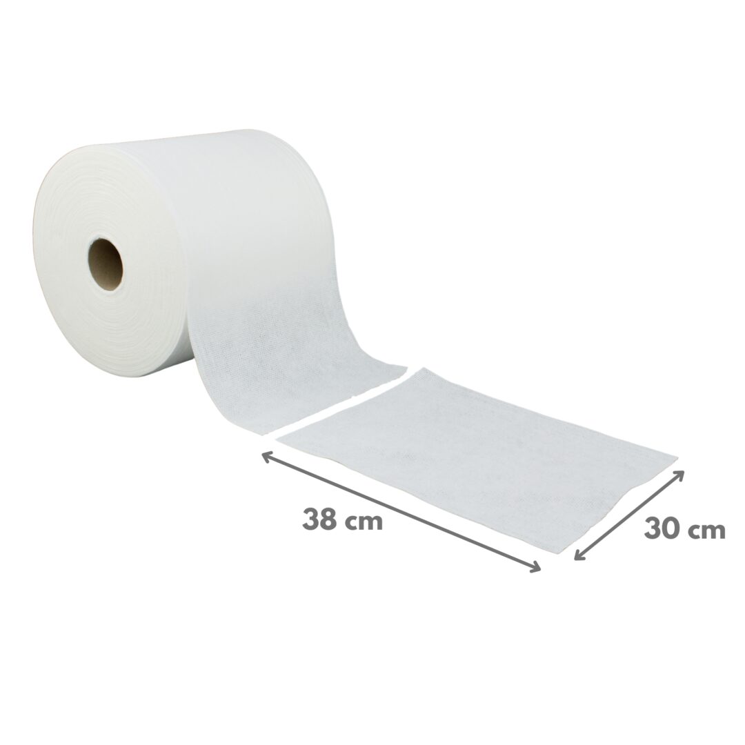 NOWOLIN® Extra 65, Universaltücher mit Textilcharakter, 400 Blatt, Lochstruktur, weiß, Viskose, 30×38 cm, 1 Rolle – Bild 3