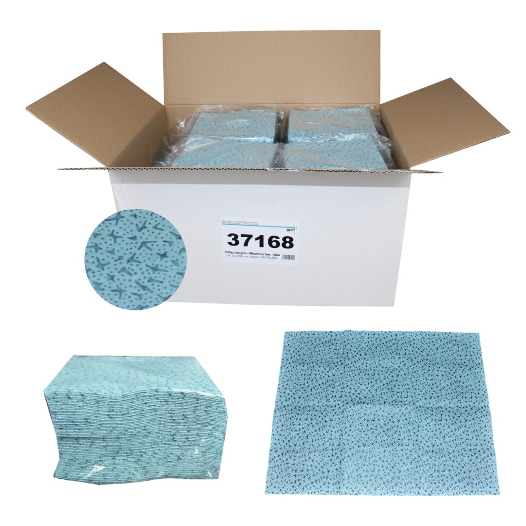 Polypropylen Spezialwischtücher, 420 Tücher, blau, 48×38 cm, 12×35=420 Tücher – Bild 2