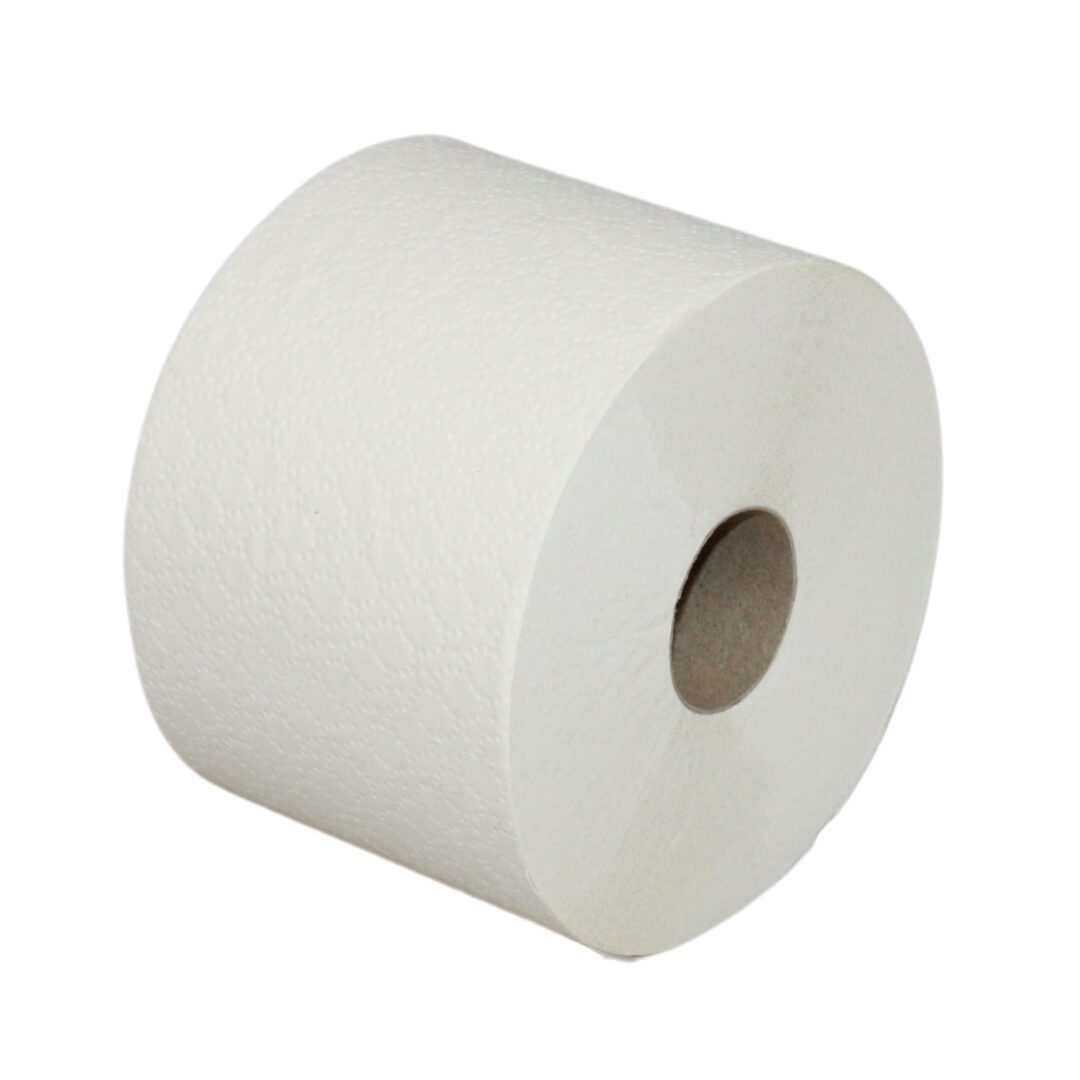 Toilettenpapier BlackSatino Blend, 2-lagig, weiß, Recyclingpapier (RC), 801 Blatt, Kompaktrolle, 24 Rollen – Bild 3