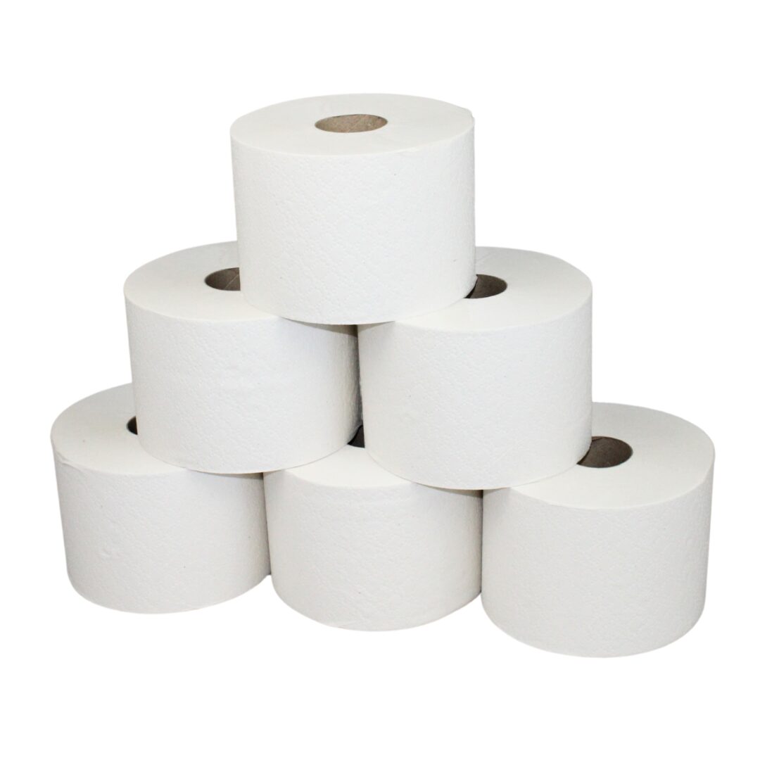 Toilettenpapier BlackSatino, 2-lagig, weiß, Recyclingpapier (RC), 712 Blatt, Kompaktrolle, 24 Rollen – Bild 8