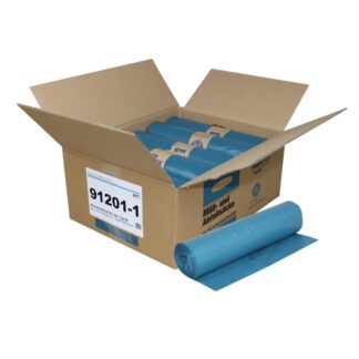 Müllsäcke Brod, blau, 70 Liter, LDPE-REG, 575 ×1000 mm, Typ 60, 31 µ, 25 Rollen a 10 Stück im Karton