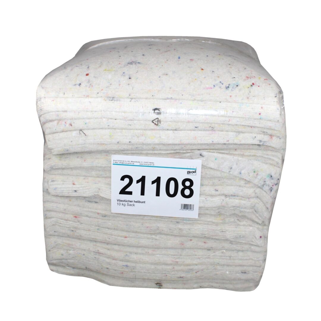 Vliestücher-Maschinenputztücher, hellbunt, 38×40 cm, 550 Tücher, 10 kg Sack