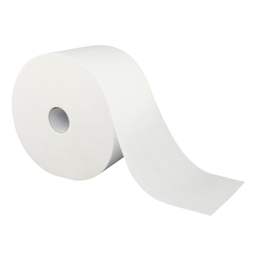 Putztuchrolle Brod 1500, 2-lagig, weiß, Zellstoff, ca. 24×34 cm, 510 m, perforiert, 2 Rollen – Bild 5