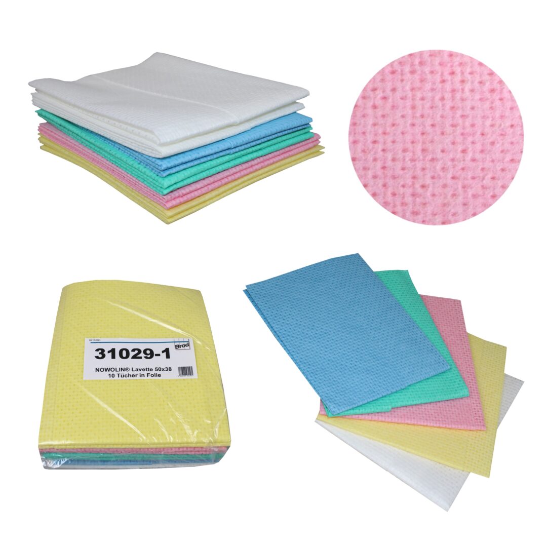 NOWOLIN® Extra Plus Lavette 80, Universaltücher mit Textilcharakter, Lochstruktur, bunt, Viskose/Polyester, 50×38 cm, 10 Tücher – Bild 2