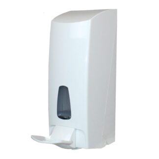 Seifen-u. Desinfektionsmittelspender Hospital, Ellenbogenhebel, Kunststoff weiß, 1000 ml