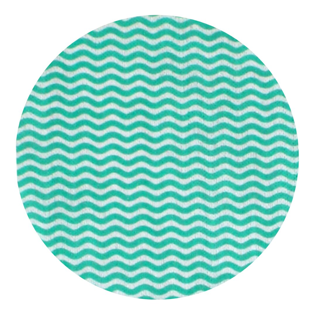 Grüne Welle Universaltücher, 100 Tücher, Lochstruktur, grün-weiß, Viskose-Polyester, ca. 25×34 cm – Bild 3