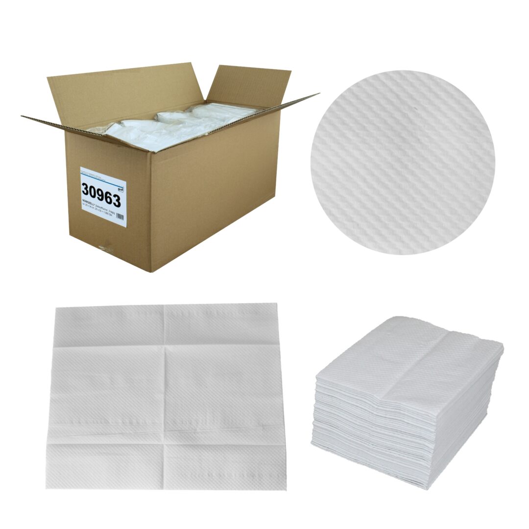 NOWOZELL® Wischtücher, 1.000 Lagenzellstofftücher, 3-lagig, natur, Recyclingpapier, 28×34 cm, 20×50=1.000 Tücher im Karton – Bild 7