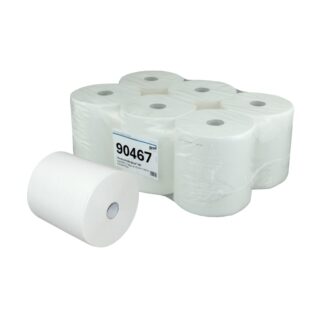 Handtuchrolle Brod 140, für Autocut-Spender, 2-lagig, hochweiß, Zellstoff, 20 cm breit, 140 m, unperforiert, 6 Rollen