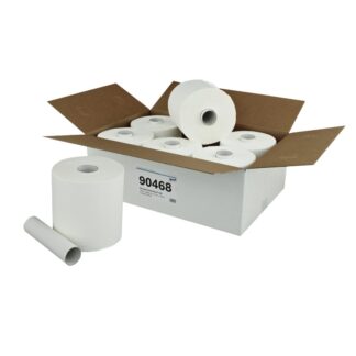 Handtuchrolle Brod 130, 2-lagig, weiß, Zellstoff, 19 cm breit, 130 m, unperforiert, Centerfeed, 6 Rollen