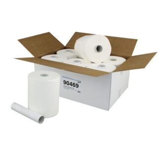 Handtuchrolle Brod 140, 2-lagig, hochweiß, Zellstoff, 24 cm breit, 140 m, unperforiert, Centerfeed, 6 Rollen