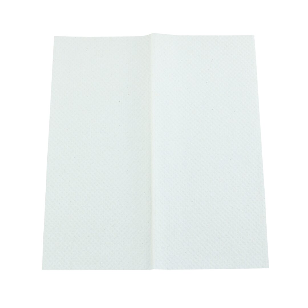 Falthandtuch Huchtemeier, 2-lagig, weiß, V-Falz, 23×21 cm, 3200 Tücher – Bild 6