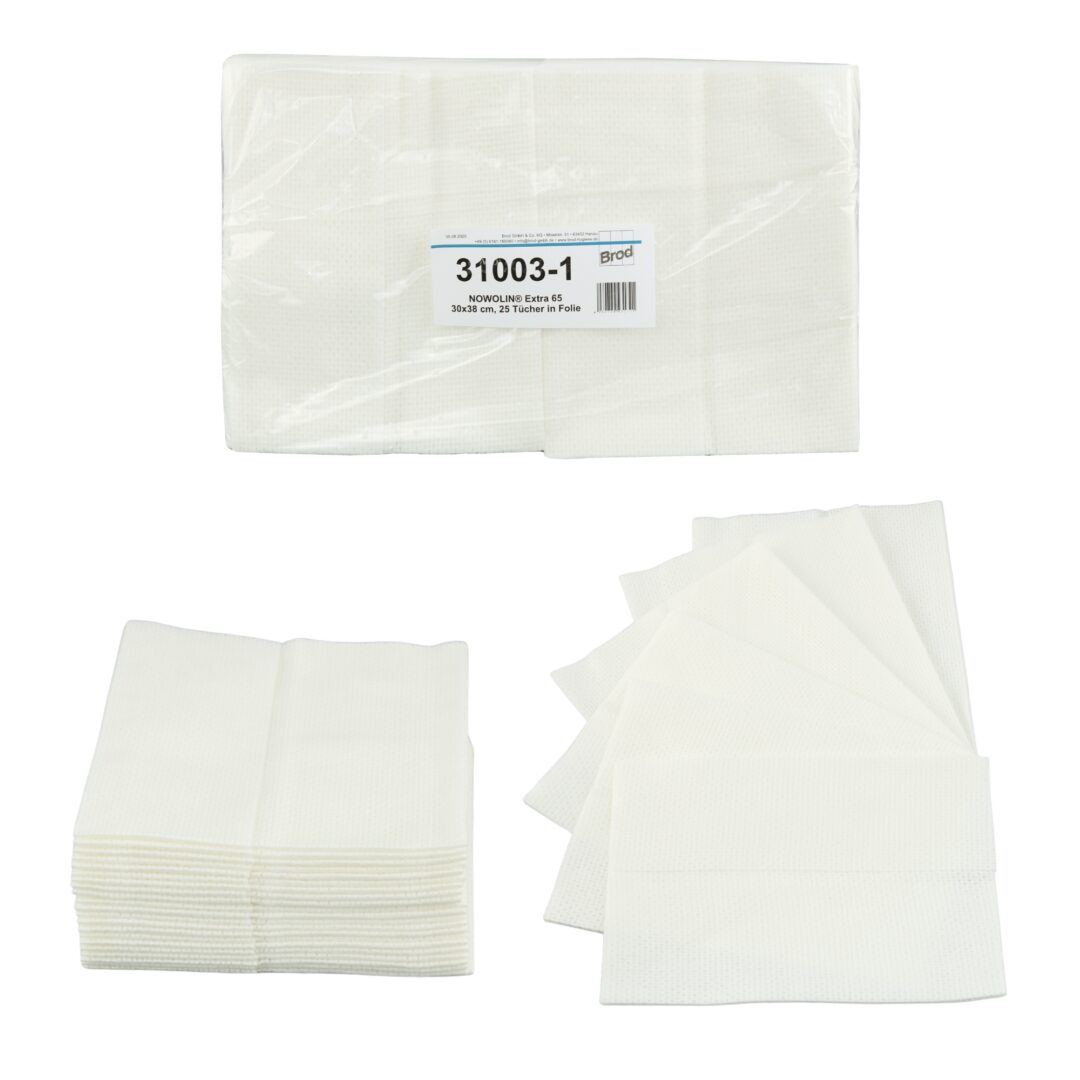 NOWOLIN® Extra 65, Universaltücher mit Lochstruktur, weiß, Viskose, 30×38 cm, 25 Tücher – Bild 2