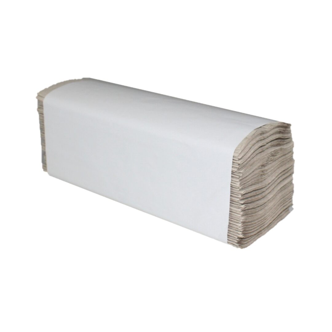 Falthandtuch Huchtemeier, 1-lagig, natur, Recyclingpapier (RC), C-Falz, 24,5×32 cm, 3648 Tücher – Bild 3