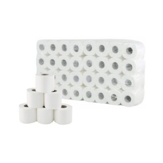 Toilettenpapier Huchtemeier, 2-lagig, hochweiß, Zellstoff, 250 Blatt, 8×8=64 Rollen