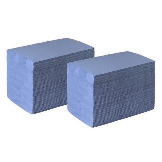 Falthandtuch celtex® OMNIA LABOR, 3-lagig, blau, Zellstoff, V-Falz, 25×30 cm, 1840 Tücher