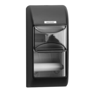 Toilettenpapierspender Katrin für 2 Rollen, schwarz, Kunststoff
