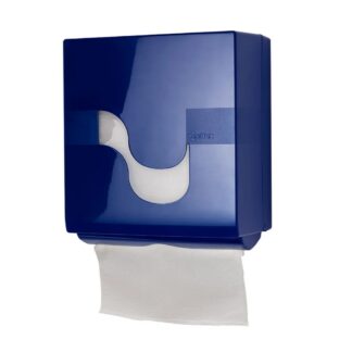 Falthandtuchspender celtex® OMNIA LABOR, blau, Kunststoff