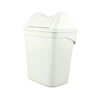 Hygiene Abfallbehälter racon® rubby, 8 Liter, weiß, Kunststoff