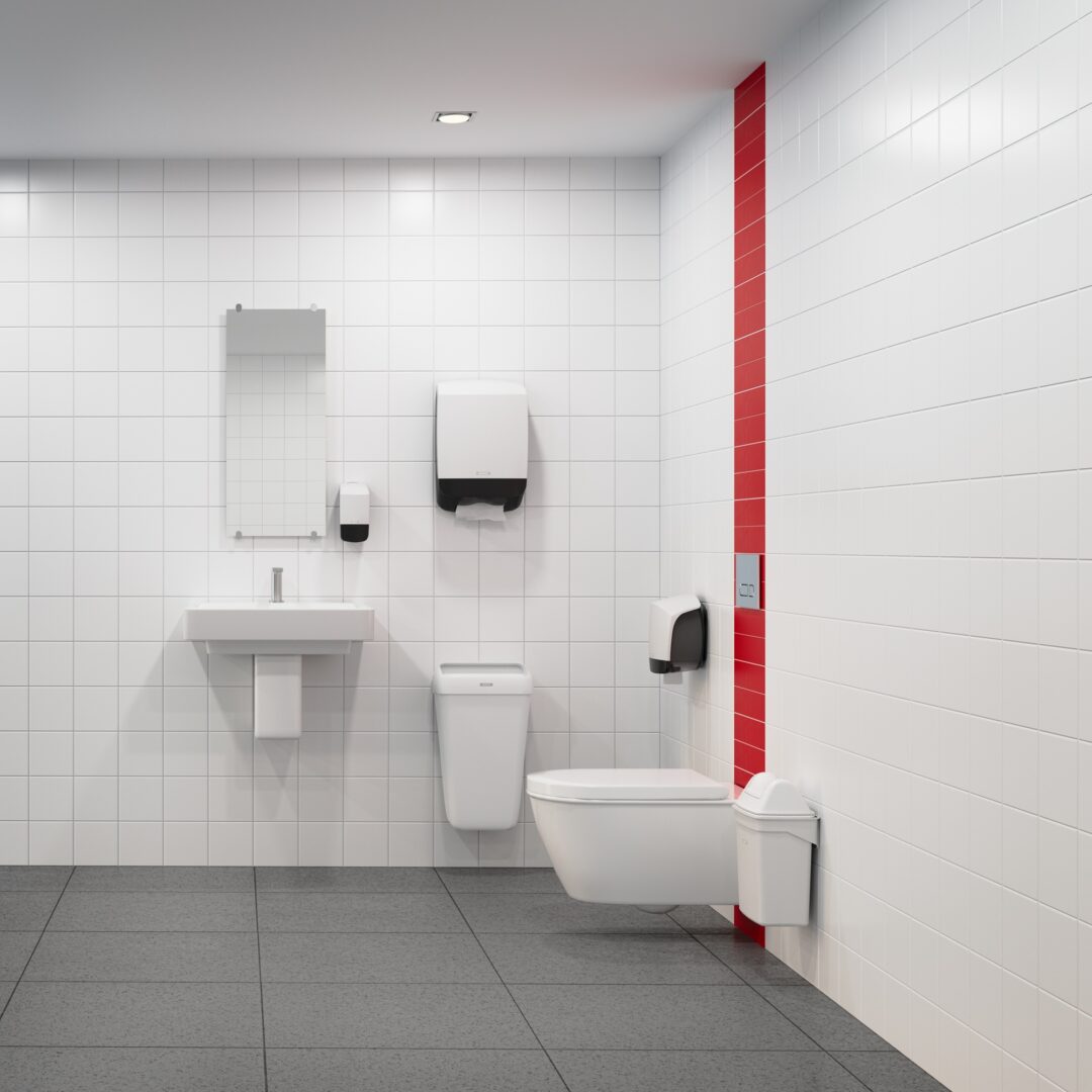Toilettenpapierspender Katrin System, weiß, Kunststoff – Bild 4