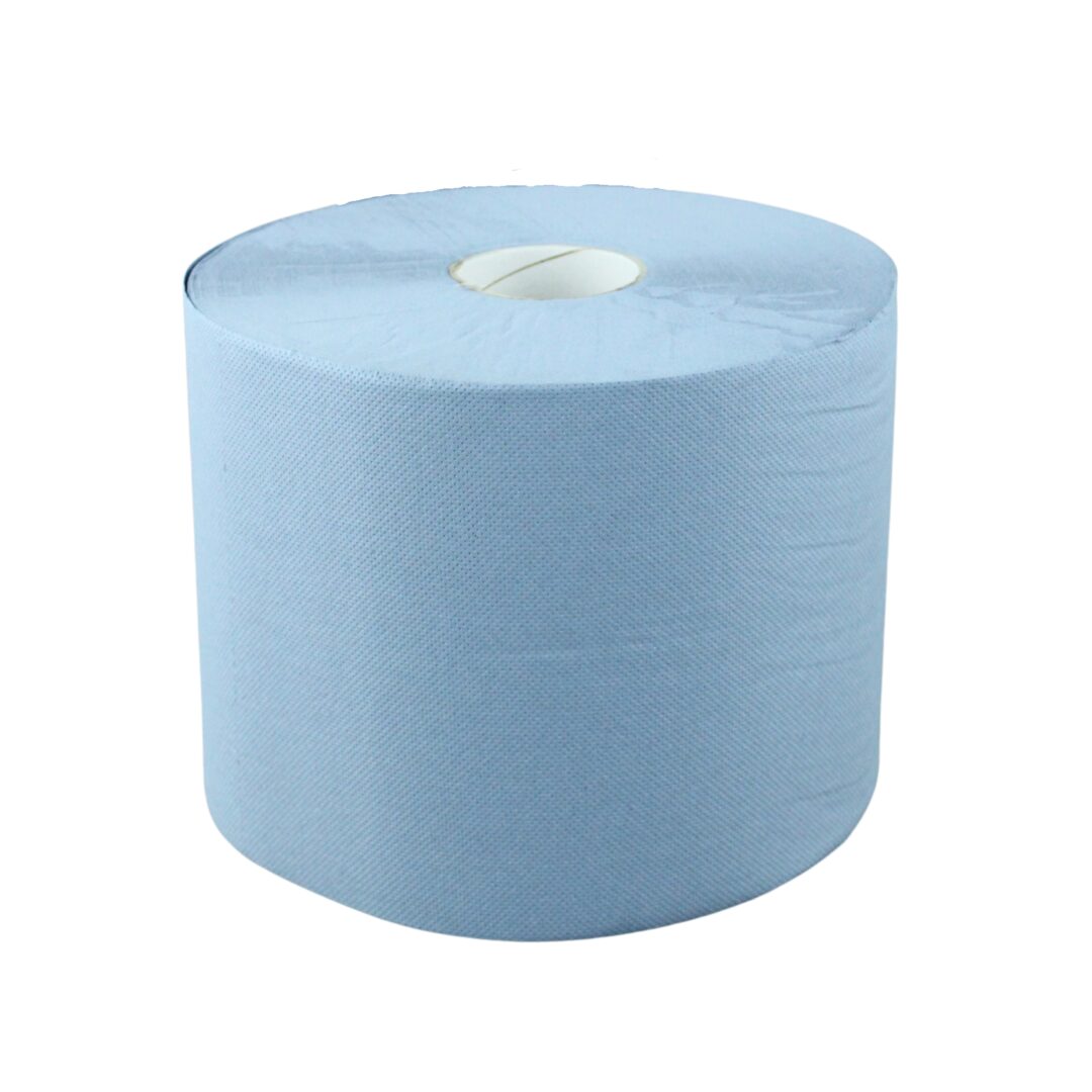 Putztuchrolle Brod®, 500 Blatt, 2-lagig, blau, Recycling, 21,1×35 cm, 175 m, perforiert, 2 Rollen – Bild 3